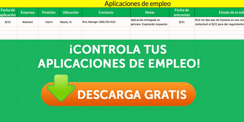 control de aplicaciones de empleo