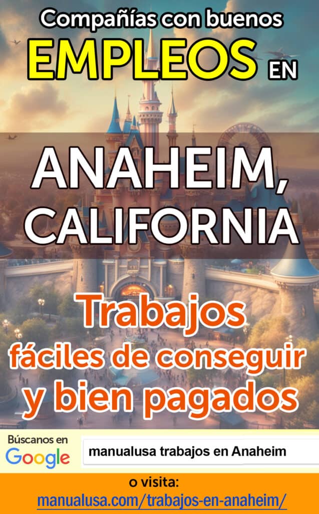 trabajos Anaheim California infographic