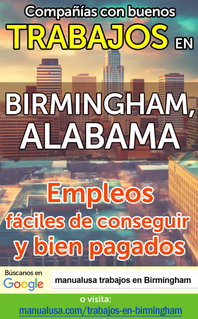 trabajos Birmingham Alabama infographic