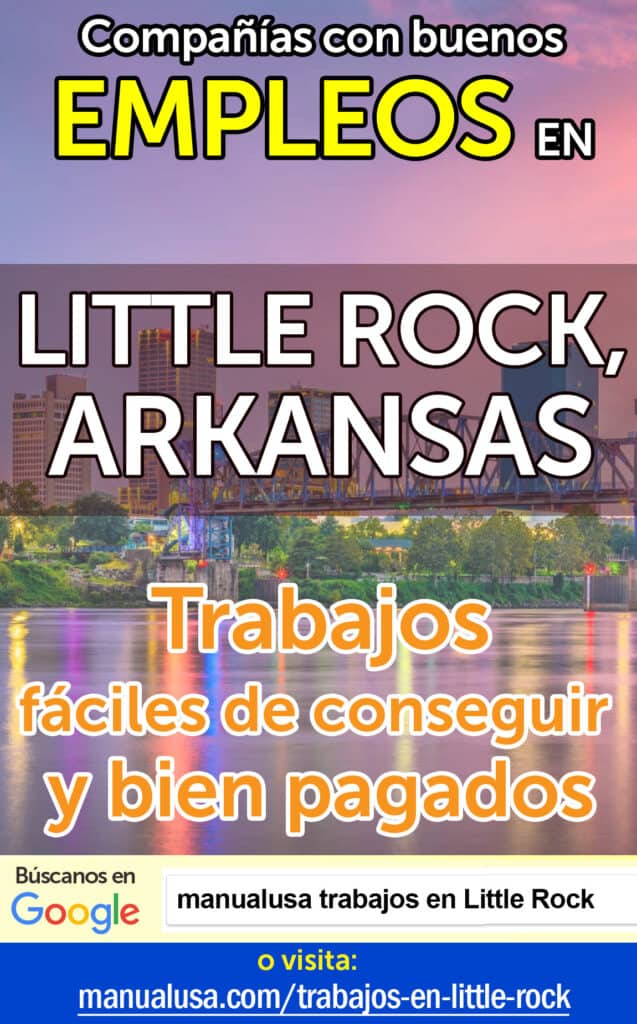 trabajos Little Rock Arkansas infographic
