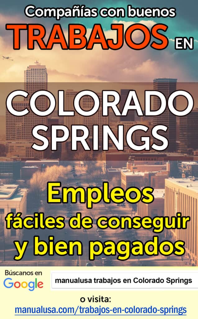trabajos Colorado Springs Colorado infographic