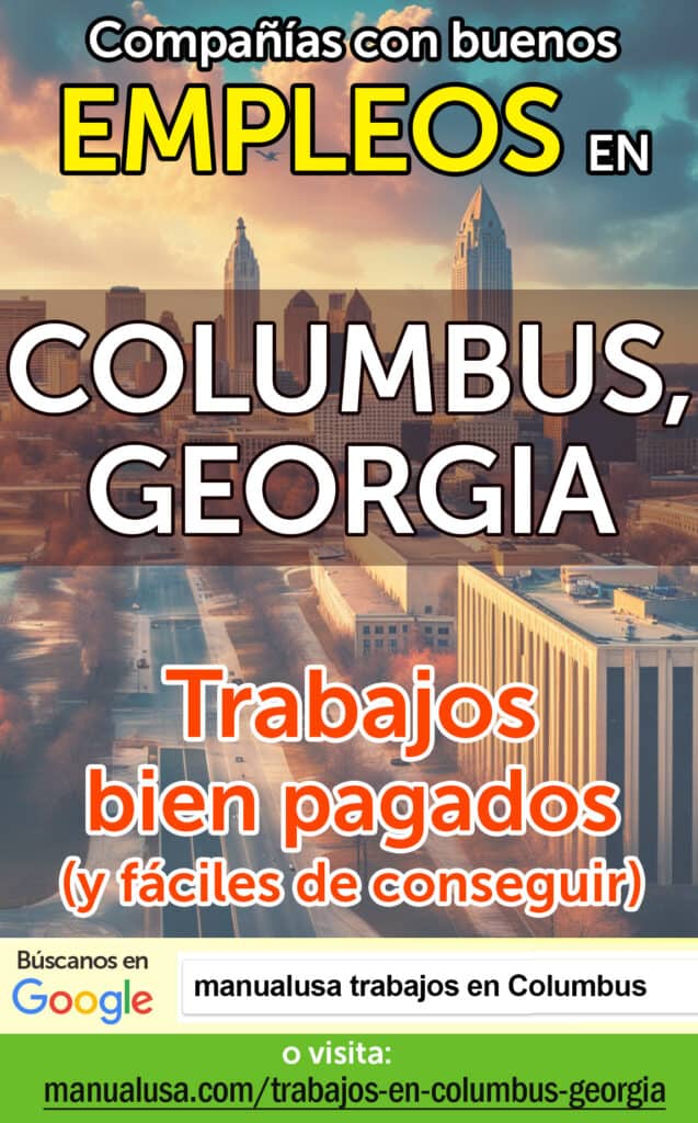 trabajos Columbus Georgia infographic
