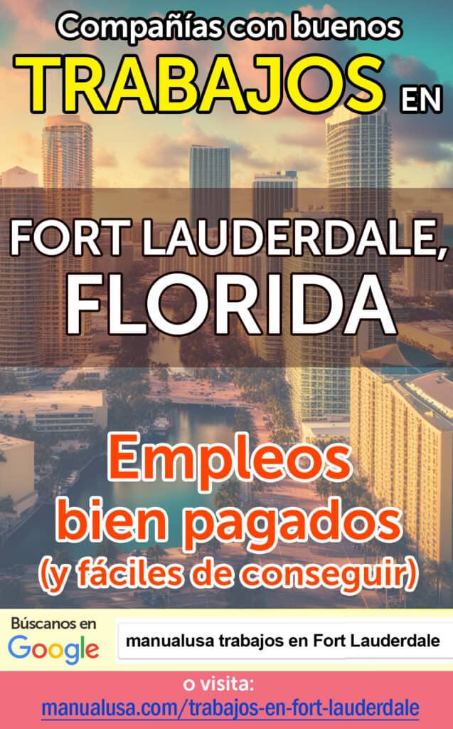 trabajos Fort Lauderdale Florida infographic