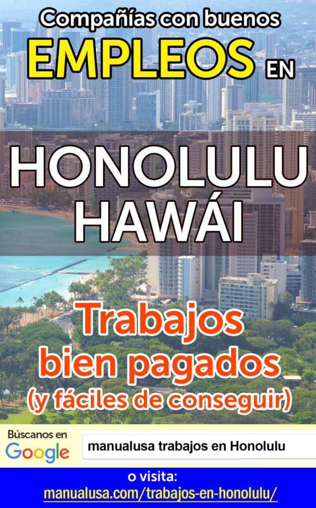 trabajos Honolulu Hawai infographic
