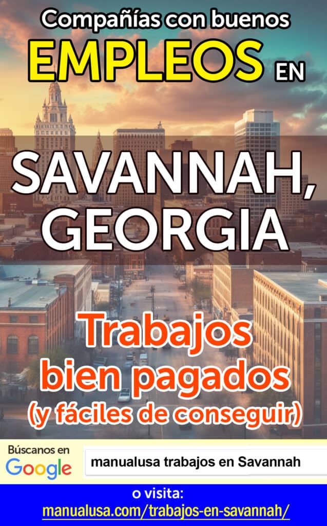 trabajos Savannah Georgia infographic