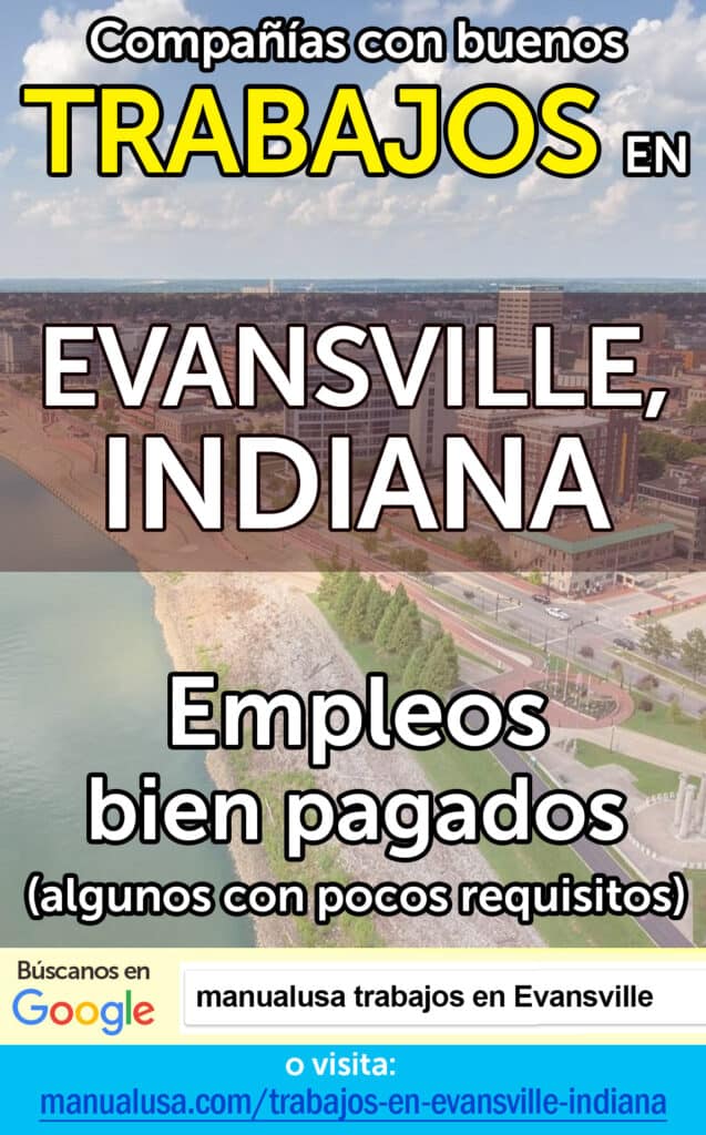 trabajos Evansville Indiana infographic