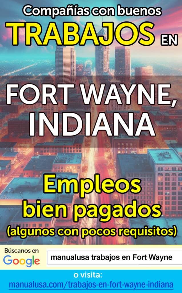 trabajos Fort Wayne Indiana infographic