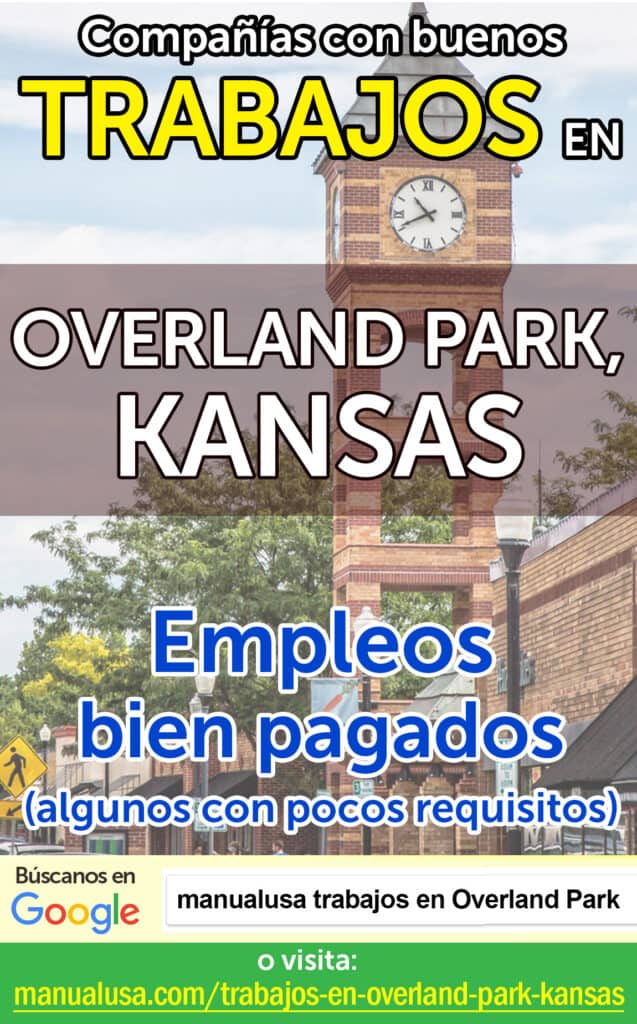 trabajos Overland Park Kansas infographic