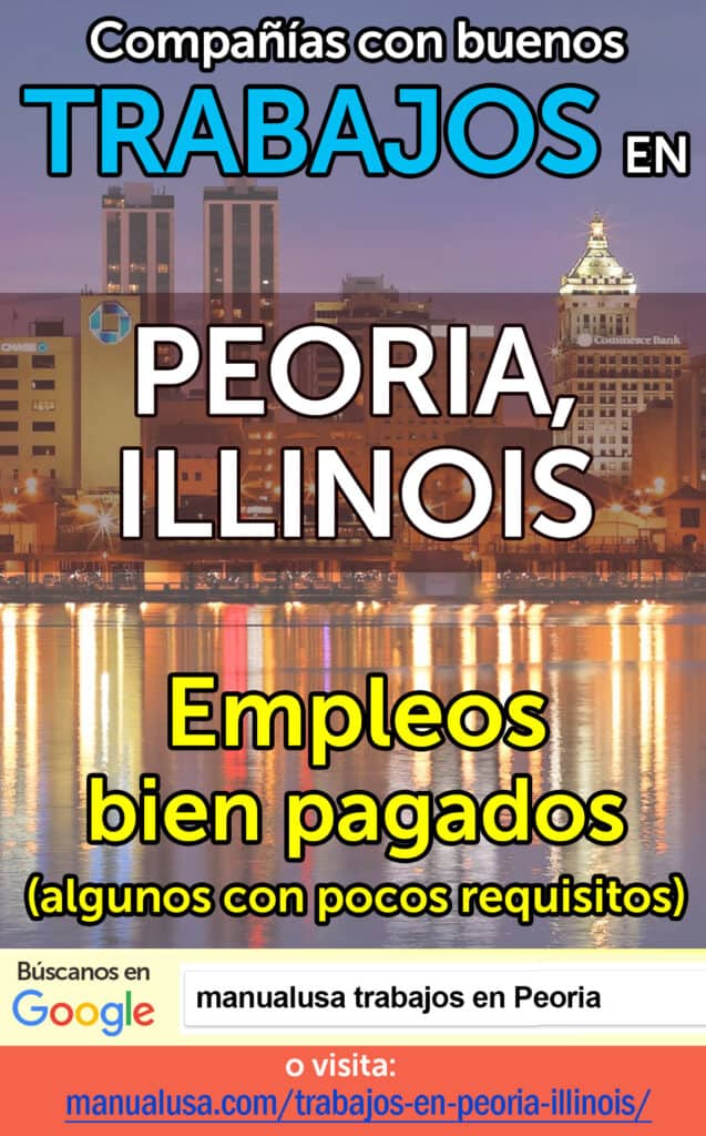 trabajos Peoria Illinois infographic