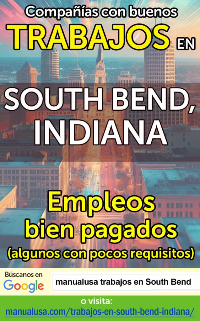 trabajos South Bend Indiana infographic