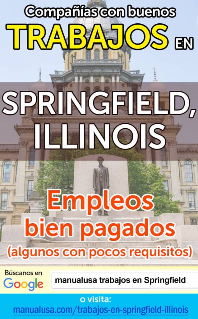 trabajos Springfield Illinois infographic