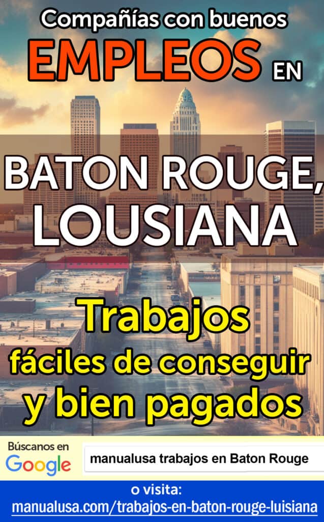 trabajos Baton Rouge Lousiana infographic