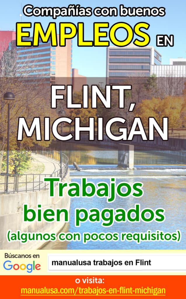 trabajos Flint Michigan infographic