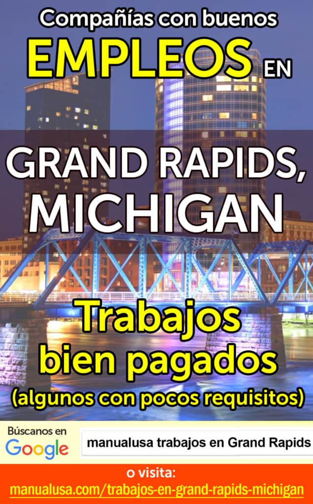trabajos Grand Rapids Michigan infographic