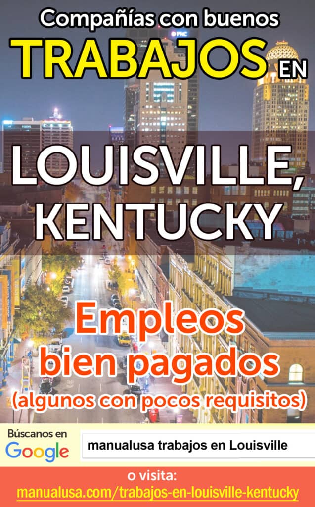 trabajos Louisville Kentucky infographic