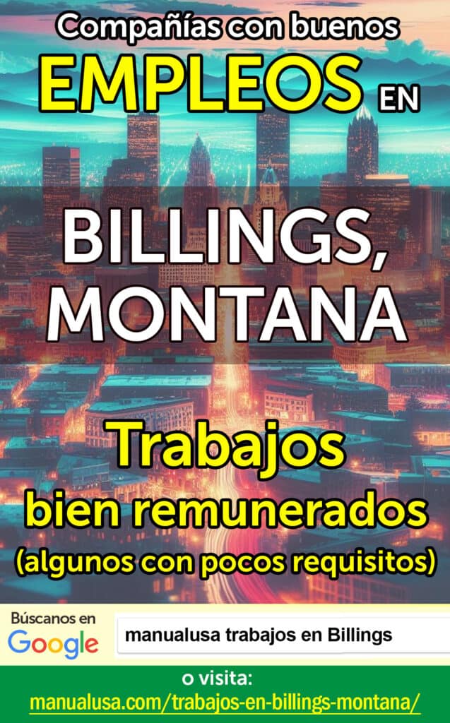 trabajos Billings Montana infographic