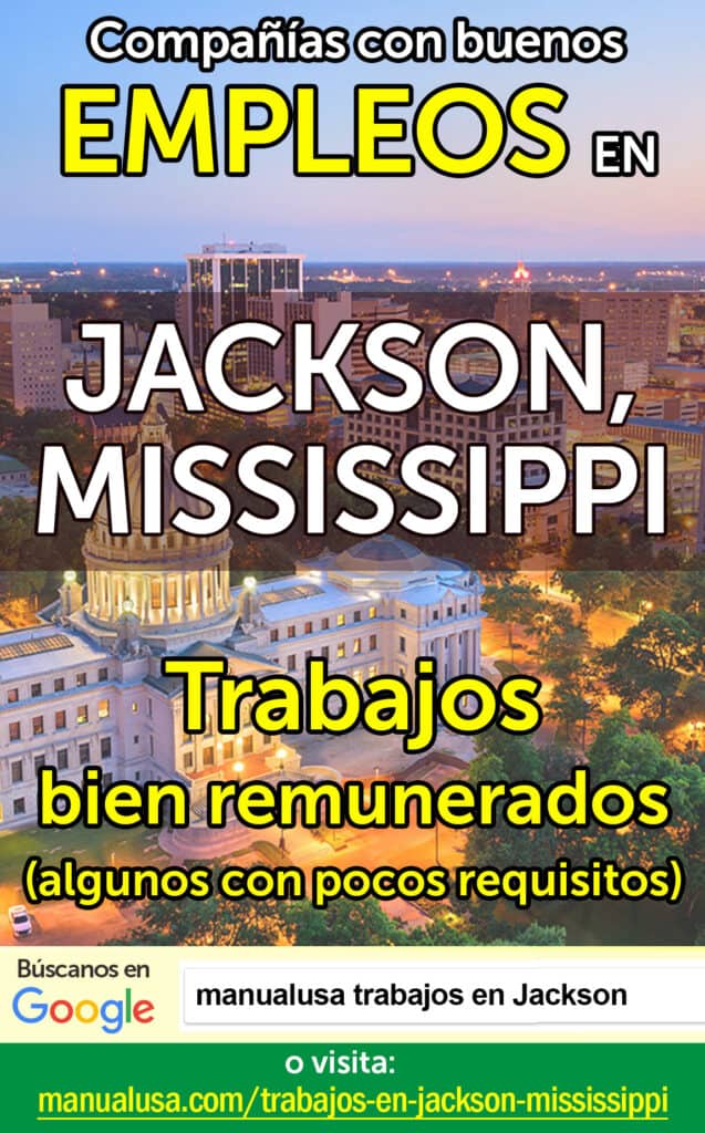 trabajos Jackson Mississippi infographic