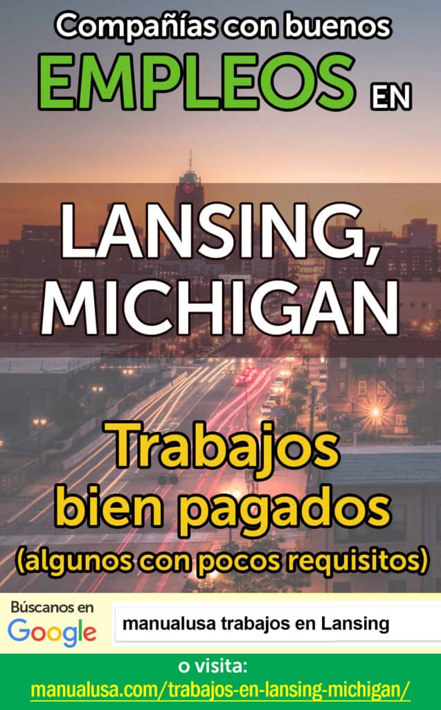 trabajos Lansing Michigan infographic