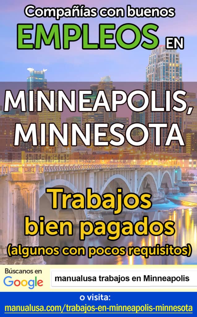 trabajos Minneapolis Minnesota infographic