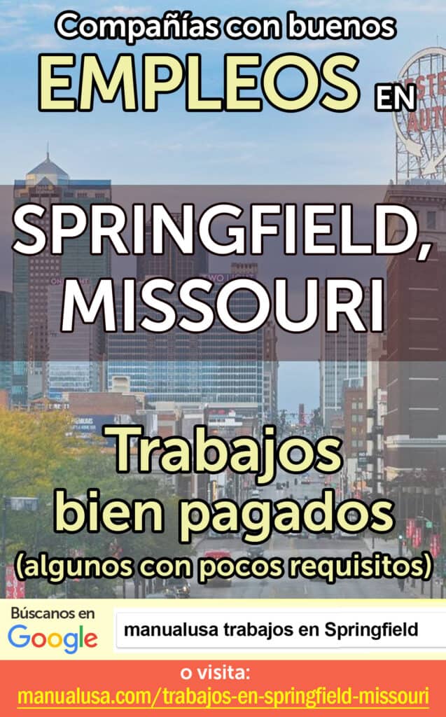 trabajos Springfield Missouri infographic