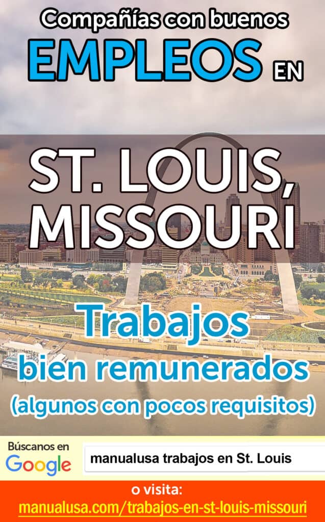 trabajos St Louis Missouri infographic