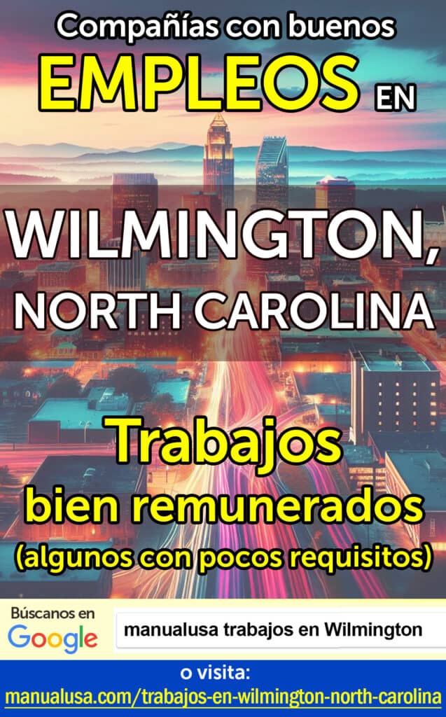 trabajos Wilmington North Carolina infographic
